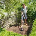 ALKO KULTYWATOR AKKU TL 1820 18V ZESTAW w użyciu